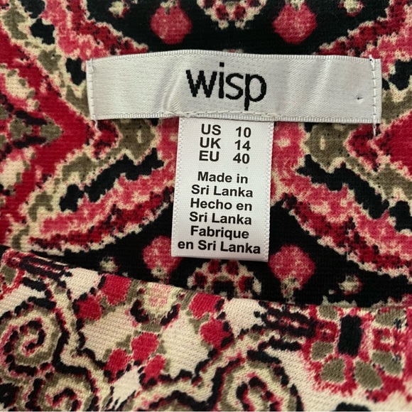 [Wisp] Stitch Fix Karis Ponte 3/4 Sleeve Panel Print Dress - Picture 3 of 4